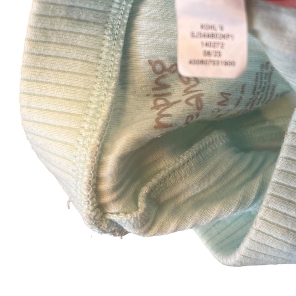 Jumping Beans light mint waffle knitted wide leg pull-on leggings Girl 12 M - Picture 4 of 9